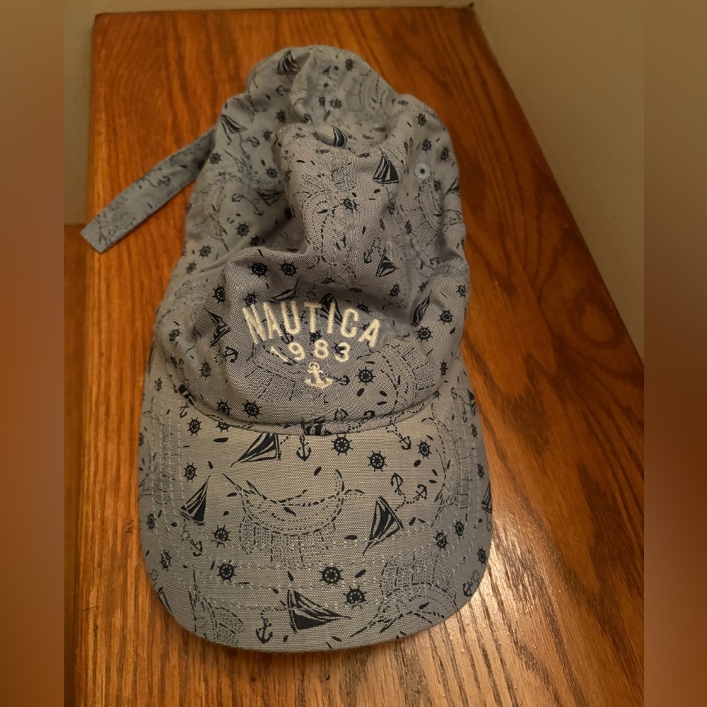 Nautica Gray Nautical Print Hat